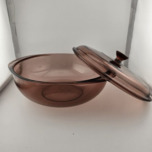 Pyrex Visions Cranberry Casserole Dish & Lid #024C Corning 2qt - Picture 11 of 16